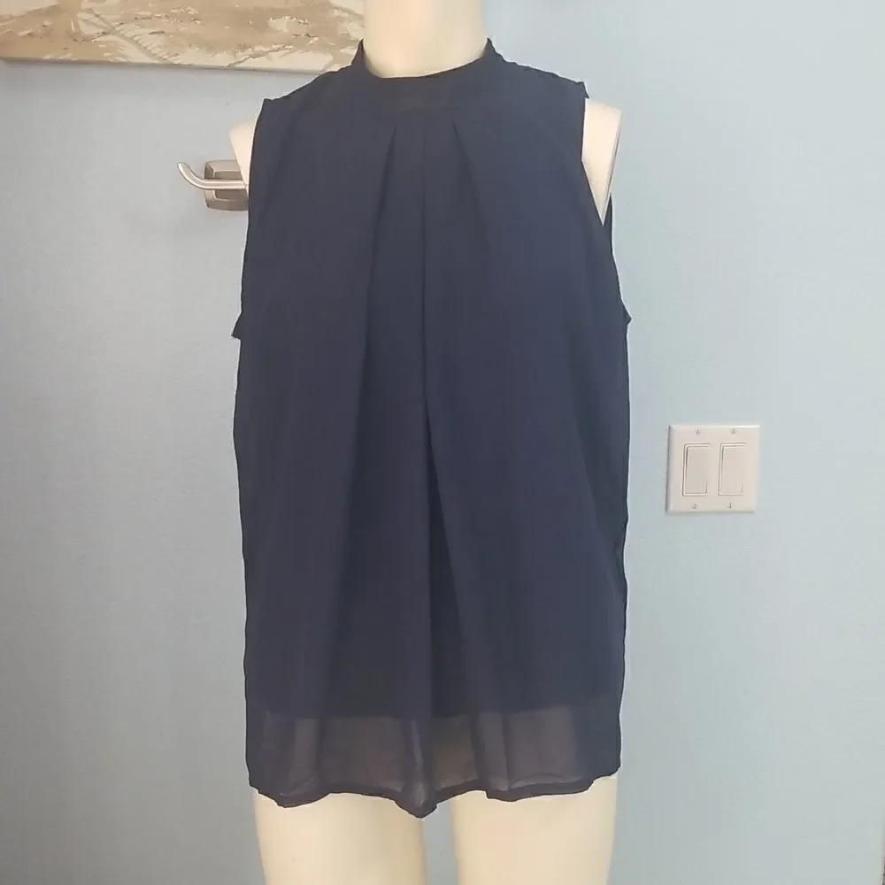 Blue chiffon top